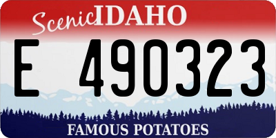 ID license plate E490323