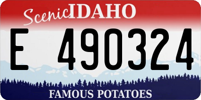 ID license plate E490324