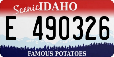 ID license plate E490326