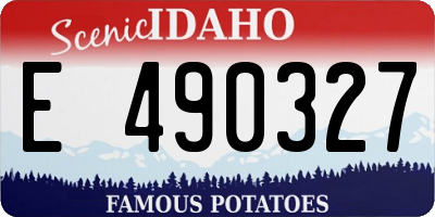 ID license plate E490327