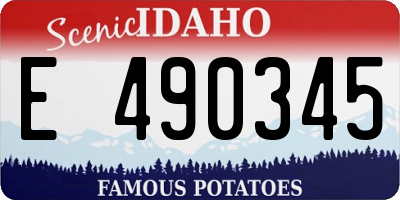 ID license plate E490345