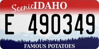 ID license plate E490349