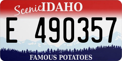 ID license plate E490357