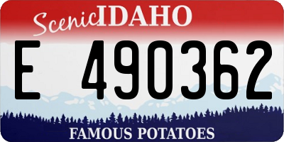 ID license plate E490362