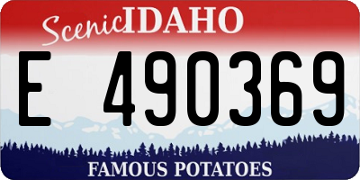 ID license plate E490369