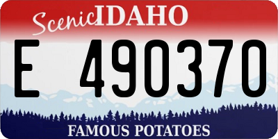 ID license plate E490370