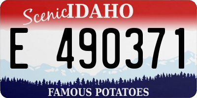 ID license plate E490371