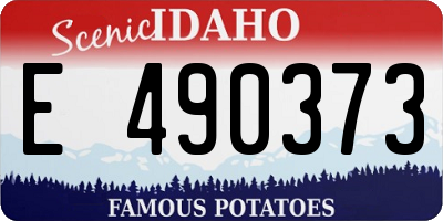 ID license plate E490373