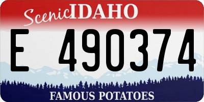 ID license plate E490374