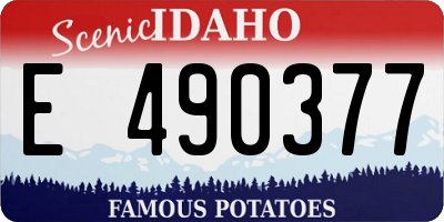 ID license plate E490377