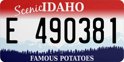 ID license plate E490381