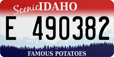 ID license plate E490382