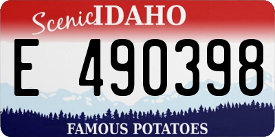 ID license plate E490398