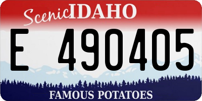 ID license plate E490405