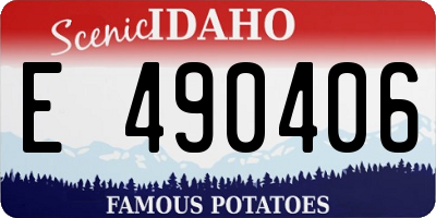 ID license plate E490406