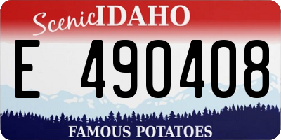 ID license plate E490408