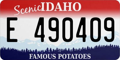 ID license plate E490409
