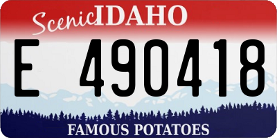 ID license plate E490418