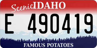 ID license plate E490419