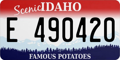 ID license plate E490420