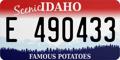 ID license plate E490433