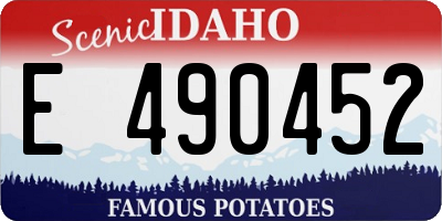 ID license plate E490452