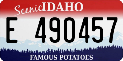 ID license plate E490457