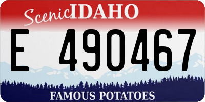 ID license plate E490467
