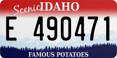 ID license plate E490471