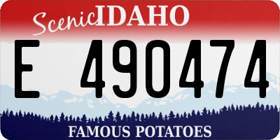 ID license plate E490474