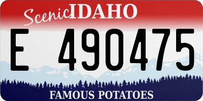 ID license plate E490475