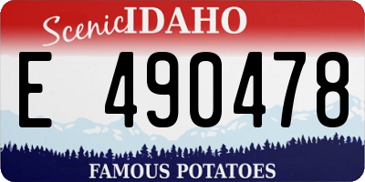 ID license plate E490478