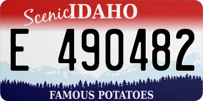 ID license plate E490482