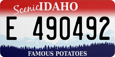 ID license plate E490492