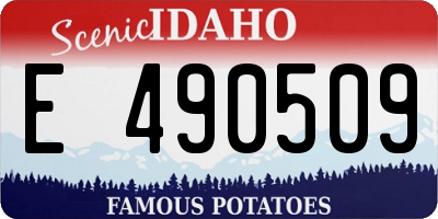 ID license plate E490509