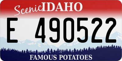 ID license plate E490522