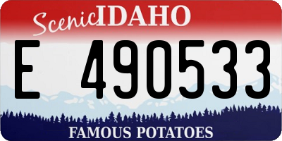 ID license plate E490533
