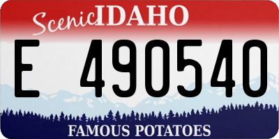 ID license plate E490540