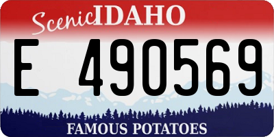ID license plate E490569