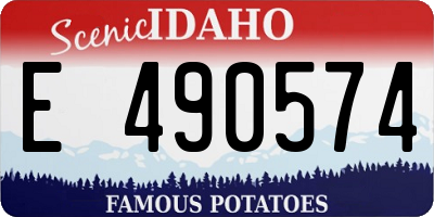 ID license plate E490574