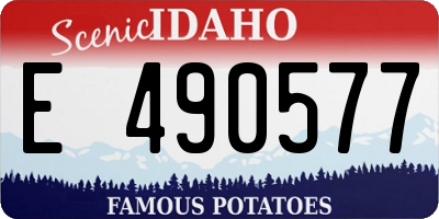 ID license plate E490577