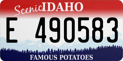 ID license plate E490583