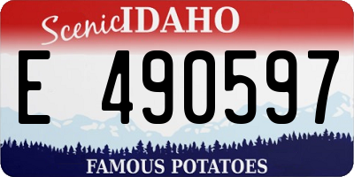 ID license plate E490597