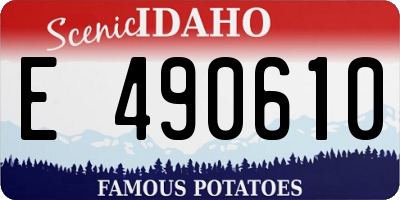 ID license plate E490610