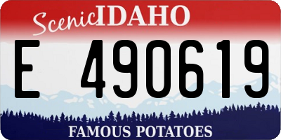 ID license plate E490619