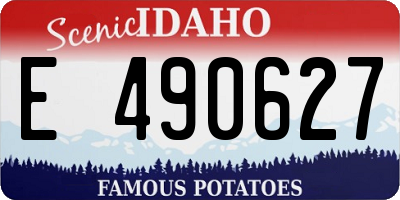 ID license plate E490627