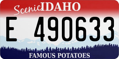 ID license plate E490633