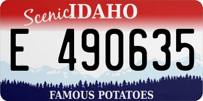 ID license plate E490635