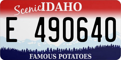 ID license plate E490640