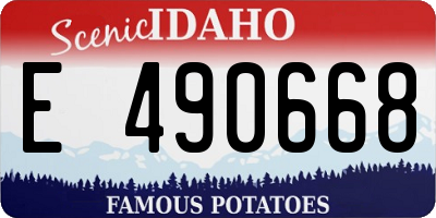 ID license plate E490668